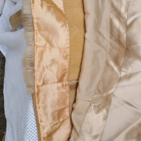 Lilli Ann London Leathers Faux Fur Vintage Trench Coat S - Picture 15 of 16